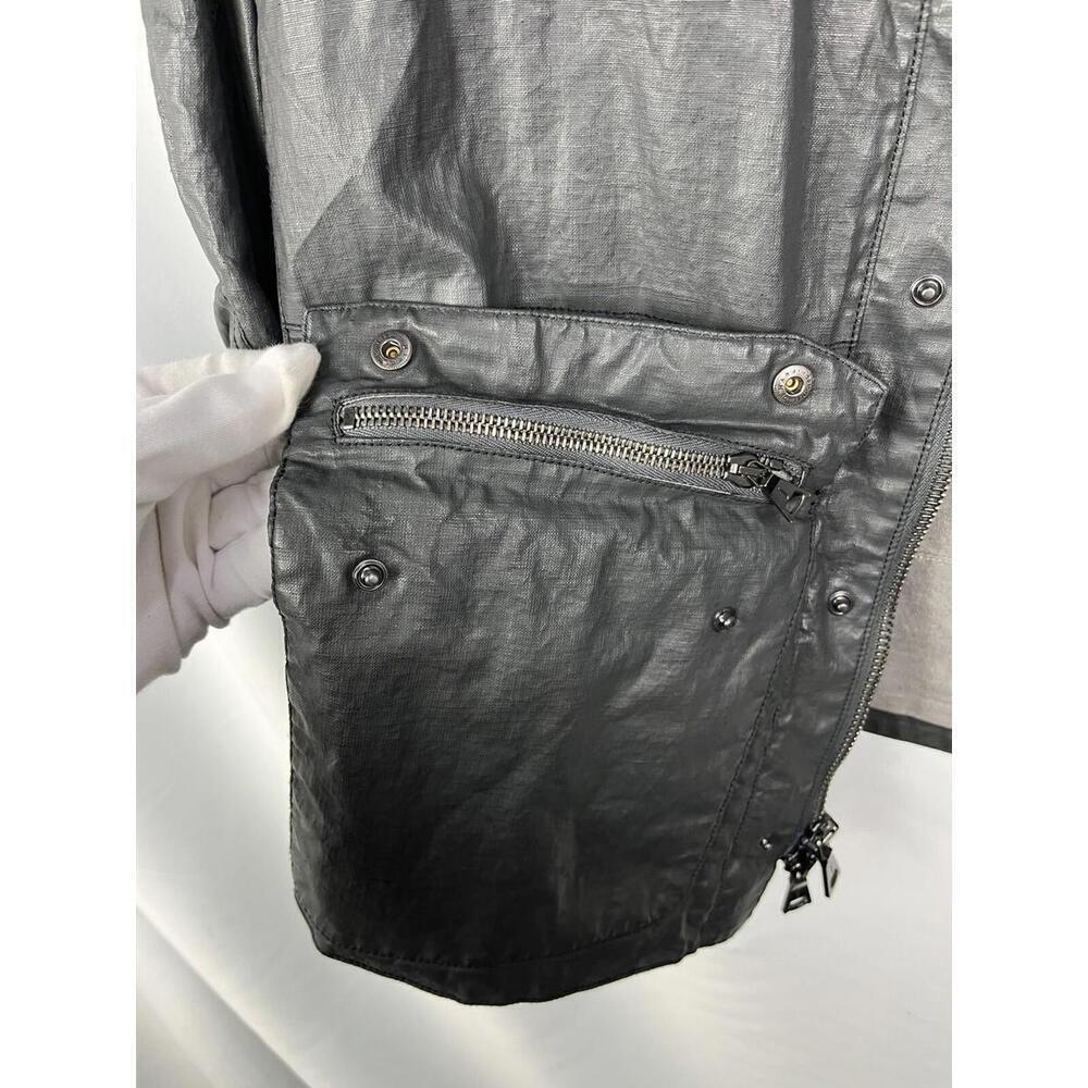 John Varvatos Snap Front Motocross Linen Jacket Black Size 50 EU, 40 US - Picture 7 of 13